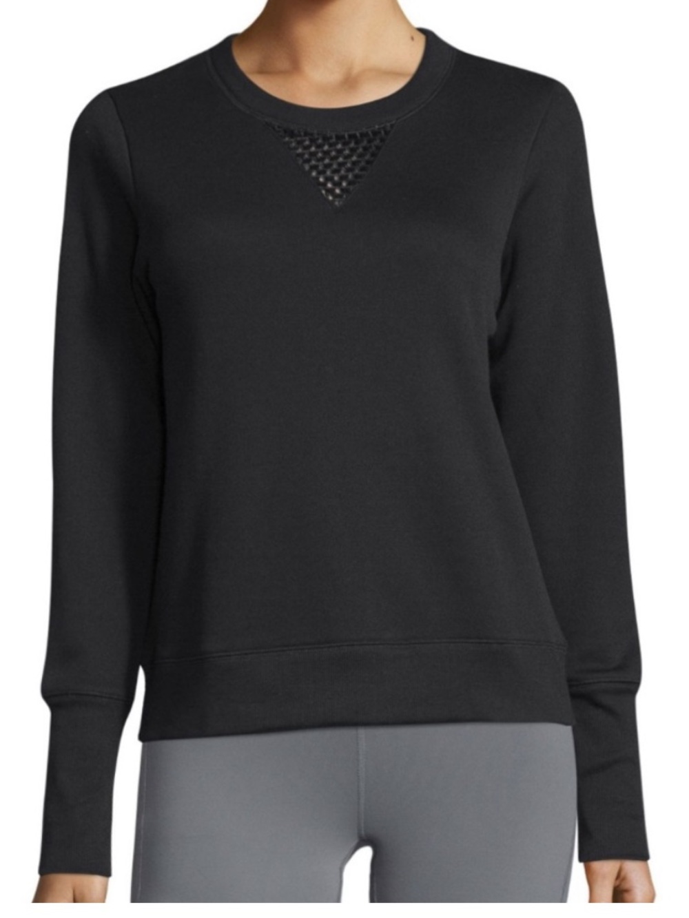Alo Yoga Downtown Mesh-Back Sweatshirt